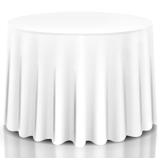 10 Pack 90" Round Tablecloth, White Home Accessories White at Gallery Canada