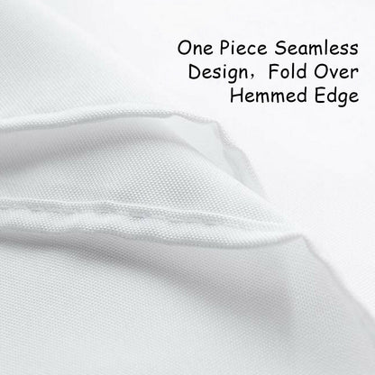 10 Pack 90" Round Tablecloth, White