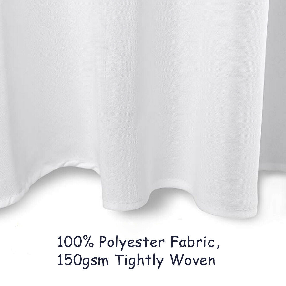 10 Pack 90" Round Tablecloth, White