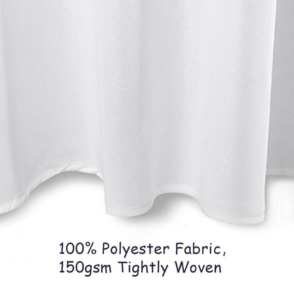 10 Pack 90" Round Tablecloth, White