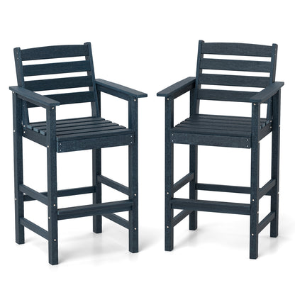 Patio HDPE Adirondack Bar Chairs, Set of 2, Navy Adirondack Chairs Navy at Gallery Canada