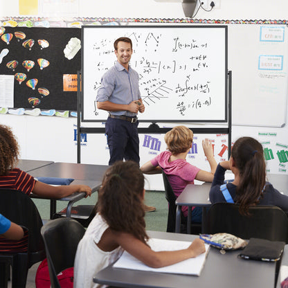 32 x 47 Inch Portable Rolling White Board, Black Home Office at Gallery Canada