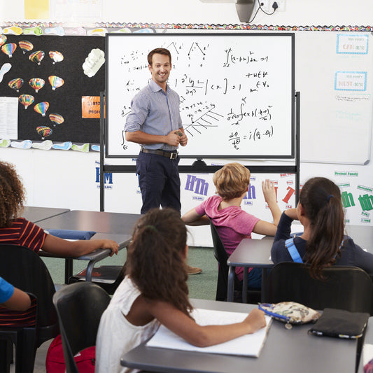 32 x 47 Inch Portable Rolling White Board, Black Home Office Black at Gallery Canada