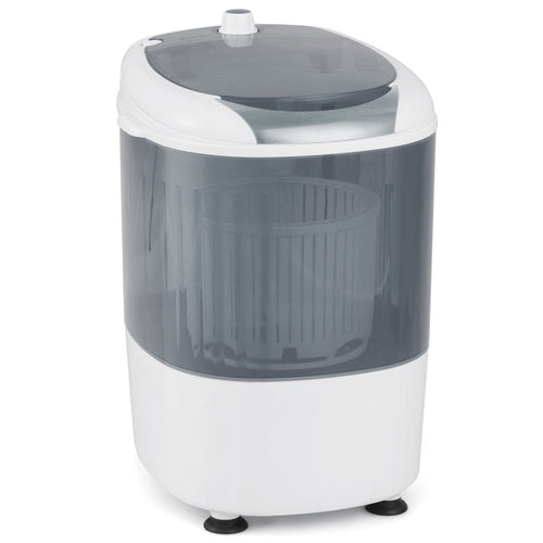 Portable Mini Washing Machine Semi-Automatic Washer and Spinner Combo with Single Tub, Gray