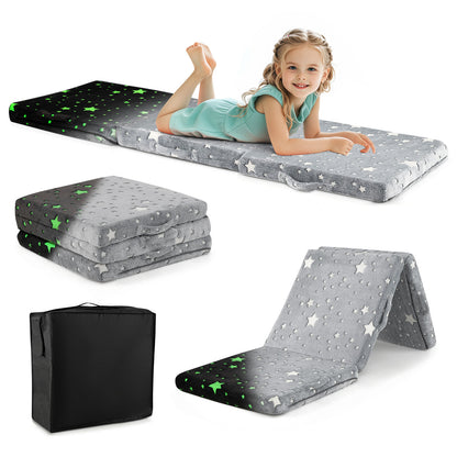 Matelas de sol pliable, Enfants, Housse en flanelle lavable, Gris foncé