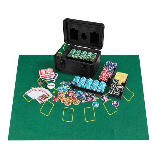 600 Piece Texas Holdem Poker Chip Set, Black