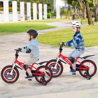 16 Inch Kids Bike Adjustable with Storage Basket and Double Brake for 4-8 Years Old-16 inches, Red Kids Bike at Gallery Canada