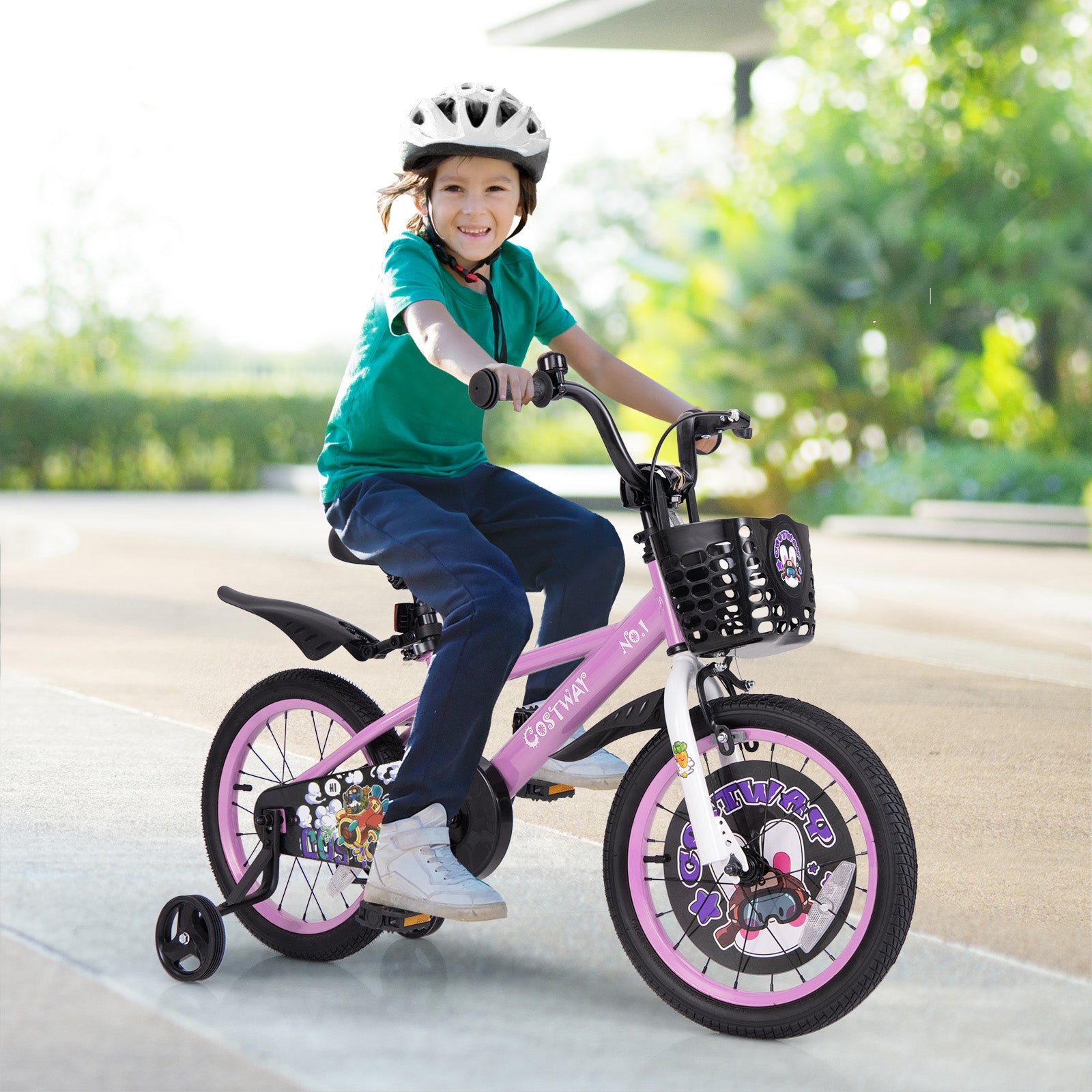 16 Inch Kids Bike for 4-8 Years Old Sport Bicycle with Adjustable Handlebar and Saddle-16 inches, Purple Kids Bike at Gallery Canada