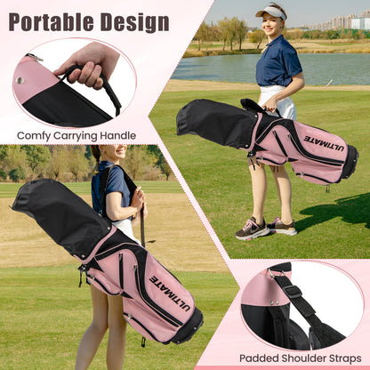 10 Pieces Womens Complete Golf Club Set with Alloy Driver, Pink Golf at Gallery Canada