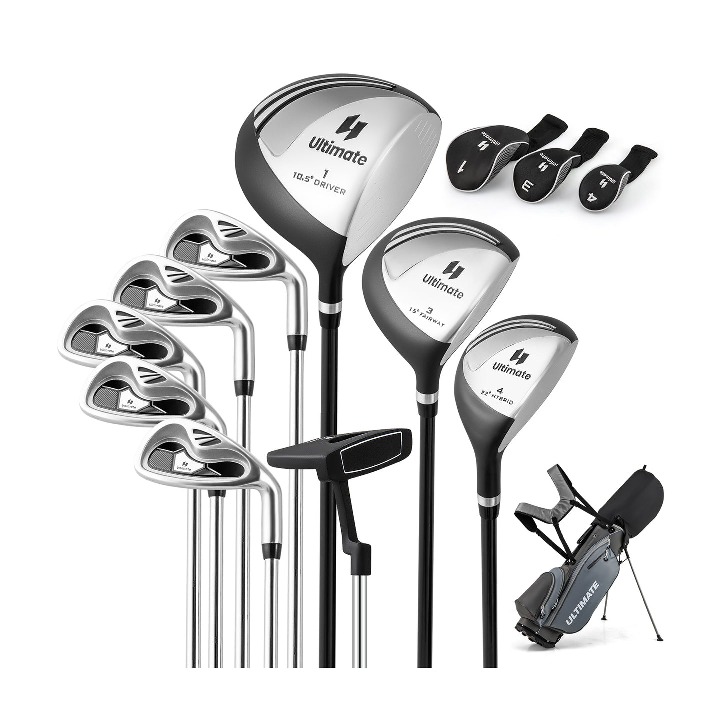 Men's Golf Club Set, 10 Pieces, Gray Golf at Gallery Canada