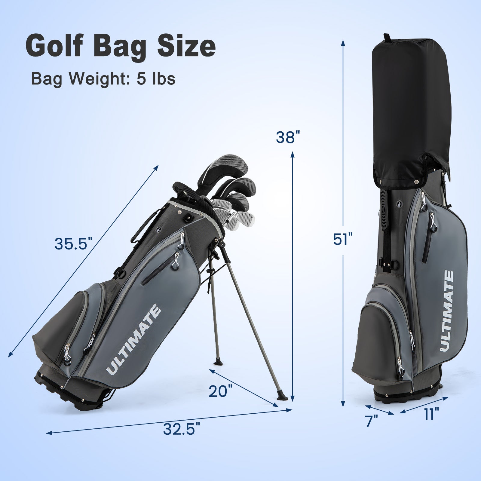 Men's Golf Club Set, 10 Pieces, Gray Golf at Gallery Canada