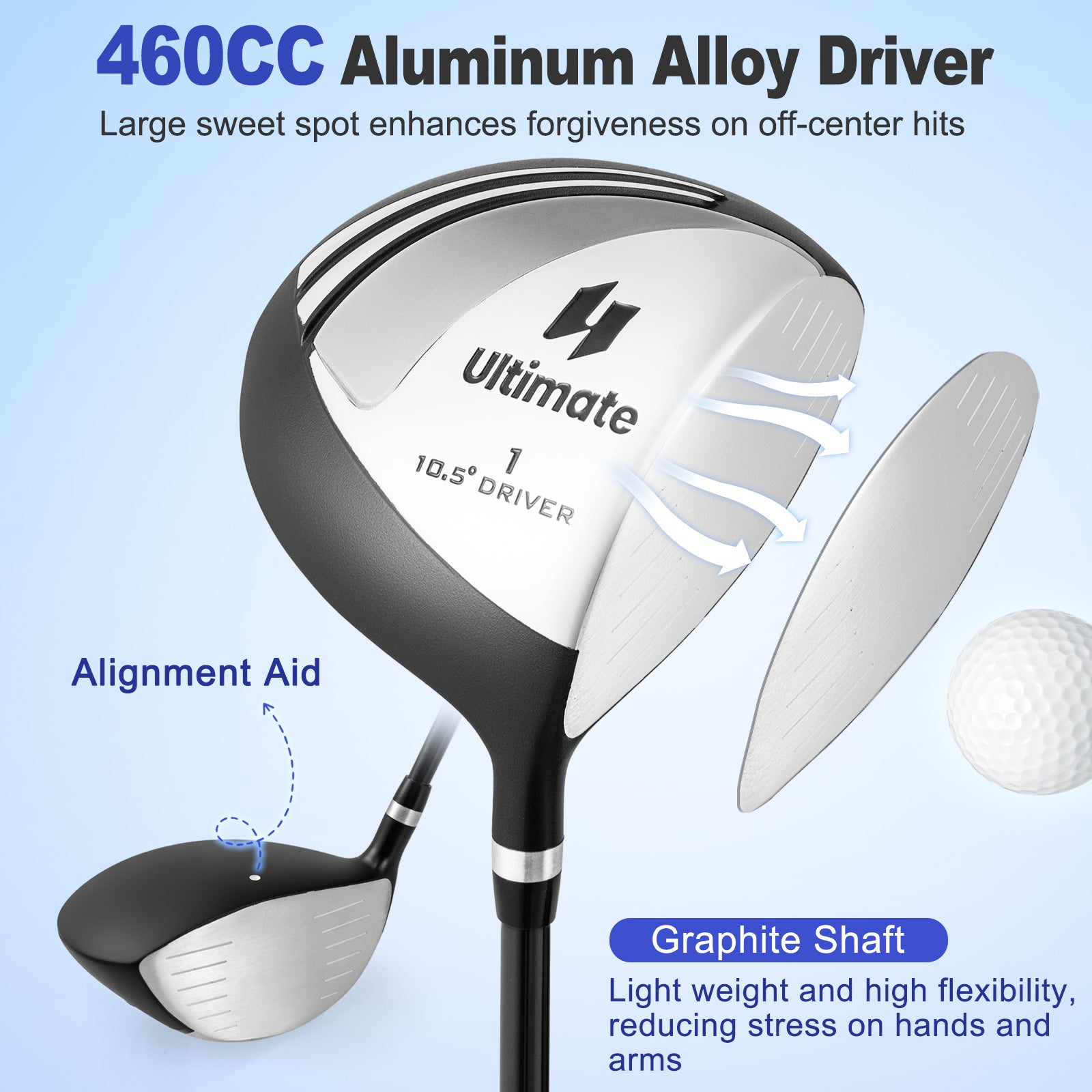 Men's Golf Club Set, 10 Pieces, Gray Golf at Gallery Canada