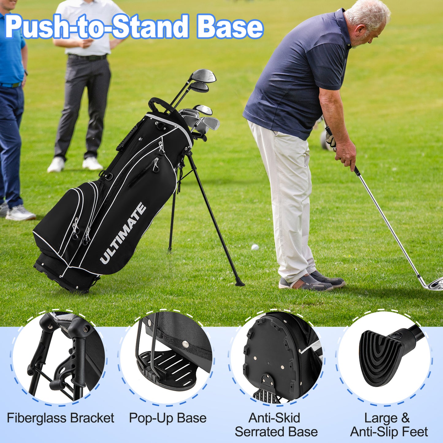 Men's Golf Club Package Set, 10 Pieces, Black Golf at Gallery Canada
