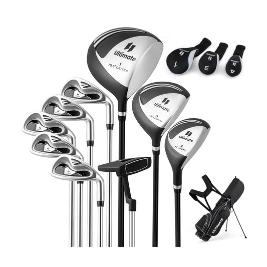 Men's Golf Club Package Set, 10 Pieces, Black Golf Black at Gallery Canada