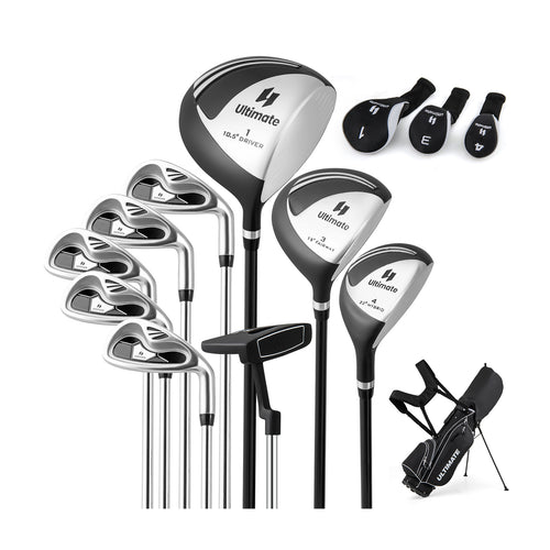 Men's Golf Club Package Set, 10 Pieces, Black