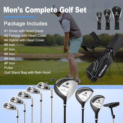 Men's Golf Club Package Set, 10 Pieces, Black Golf at Gallery Canada