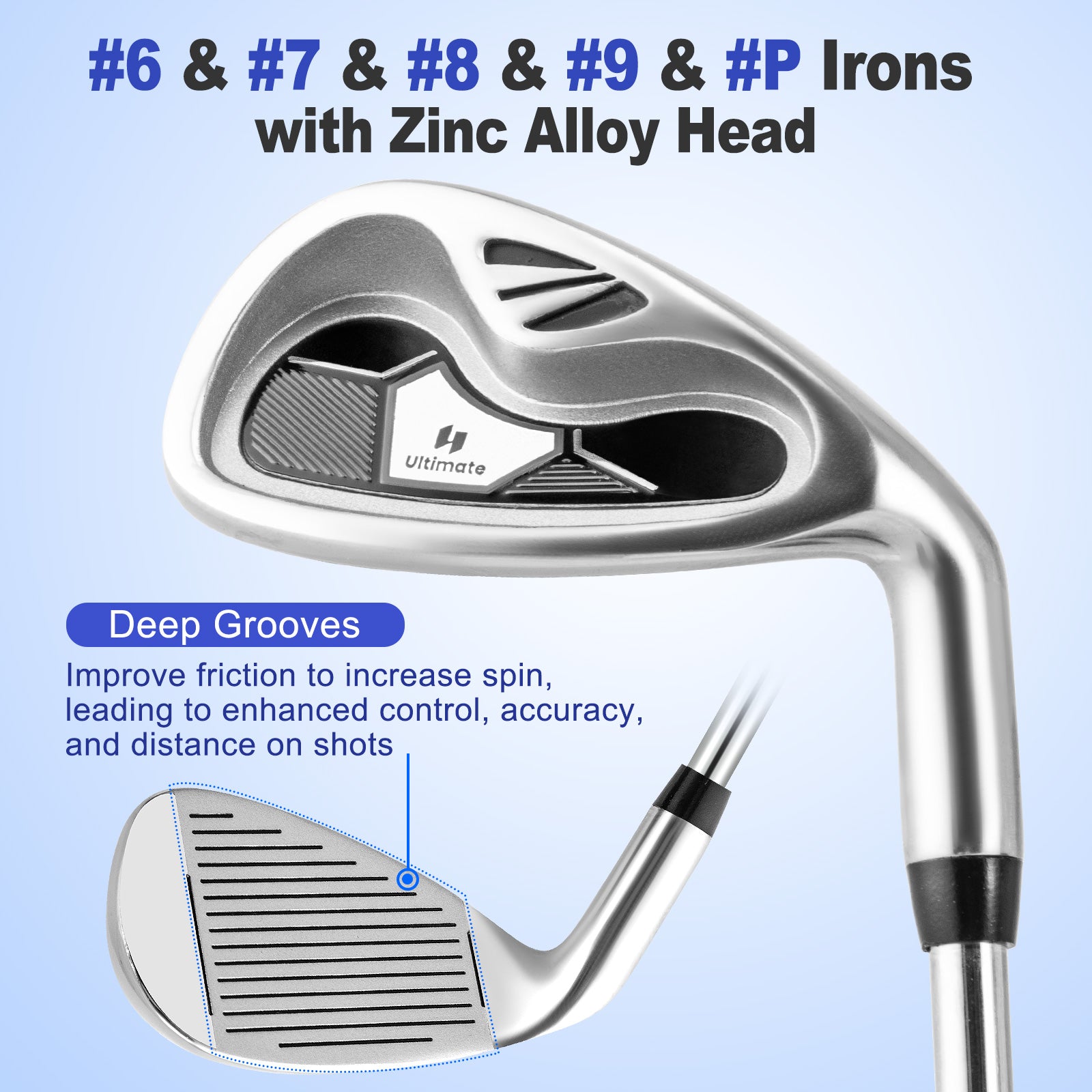 Men's Golf Club Package Set, 10 Pieces, Black Golf at Gallery Canada