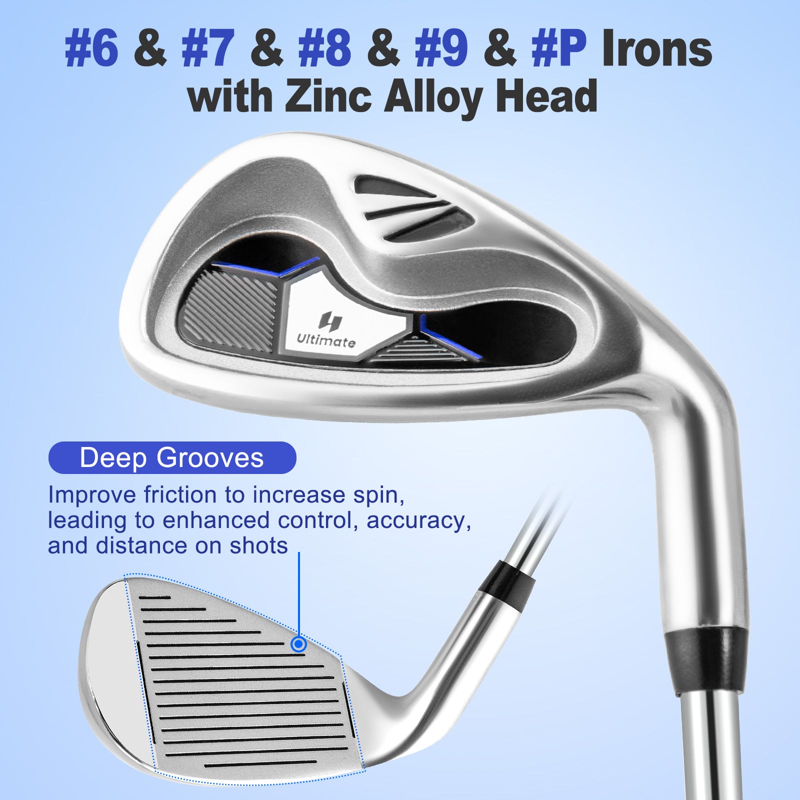Men's Complete Golf Club Package Set, 10 Pieces, Blue Golf at Gallery Canada