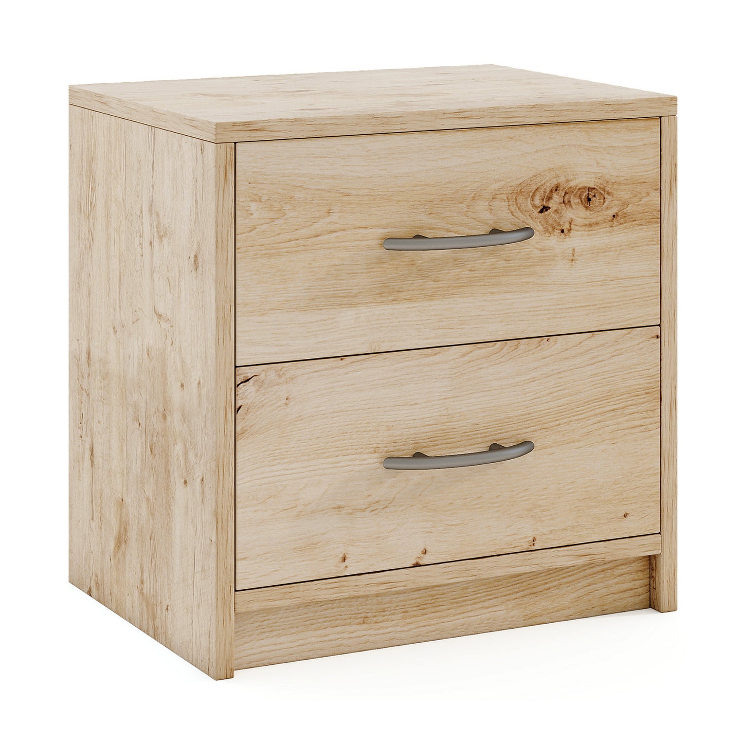 2 Drawer Nightstand with Storage for Living Room, Oak Nightstands at Gallery Canada