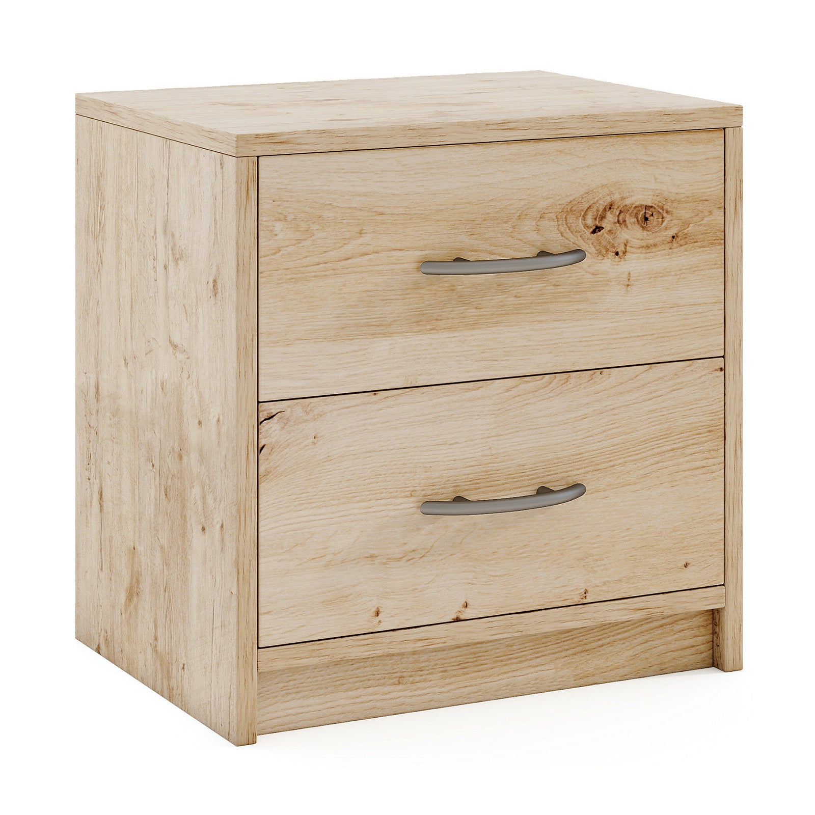 2 Drawer Nightstand with Storage for Living Room, Oak Nightstands at Gallery Canada