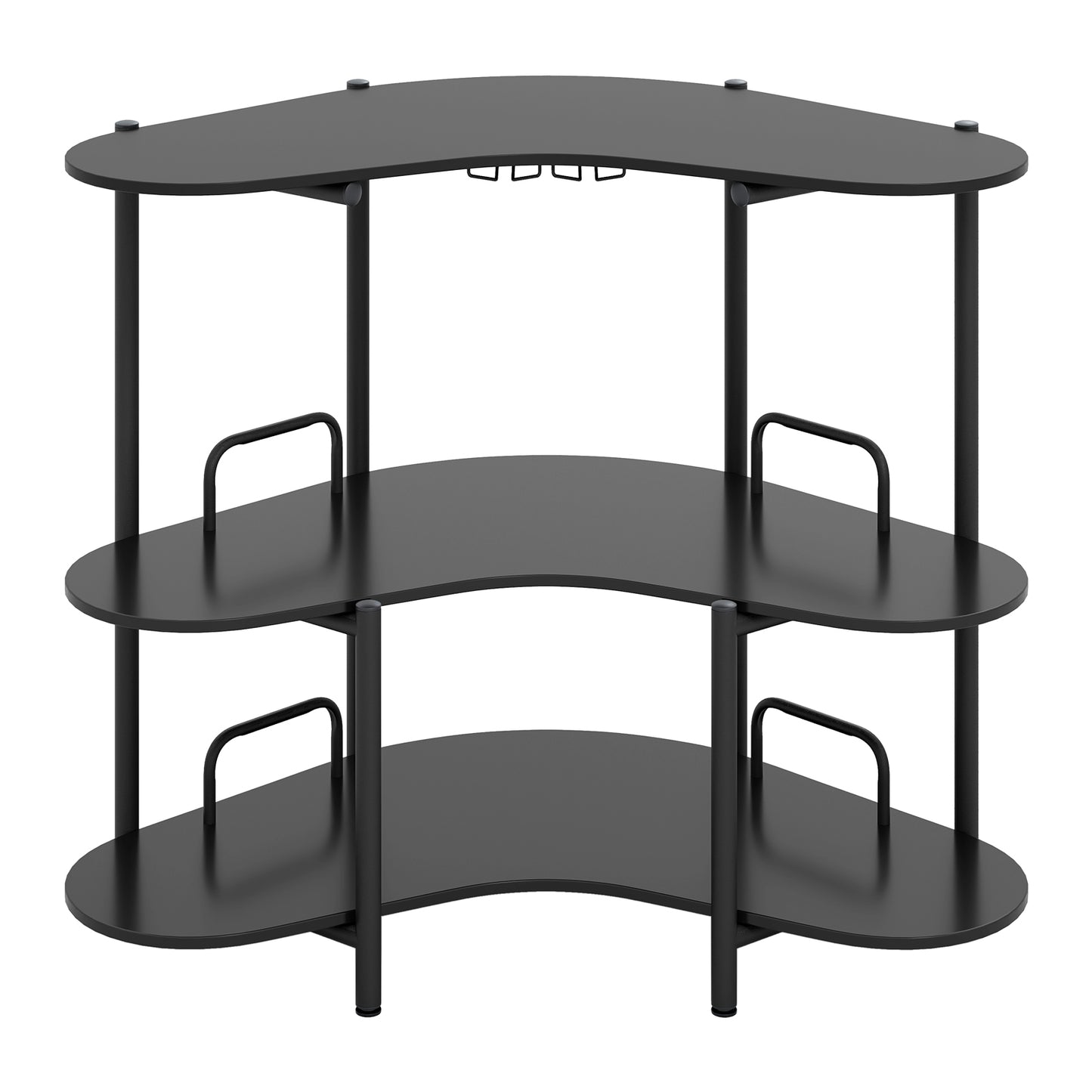 3-Tier Bar Table With Stemware Racks, Black Bar Tables at Gallery Canada