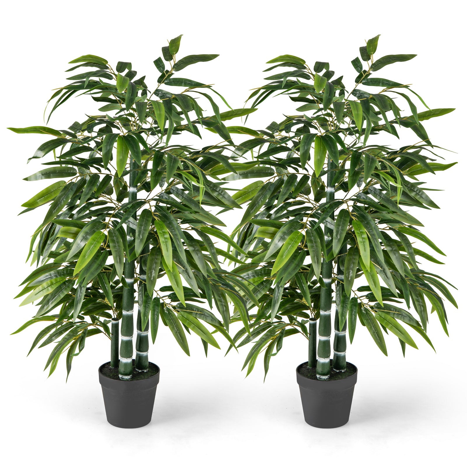 2 Pack Fake Bamboo Leave Tree with 3 PE Bamboo Trunk, Green Faux Plants Green at Gallery Canada