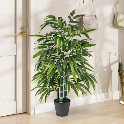 2 Pack Fake Bamboo Leave Tree with 3 PE Bamboo Trunk, Green Faux Plants at Gallery Canada