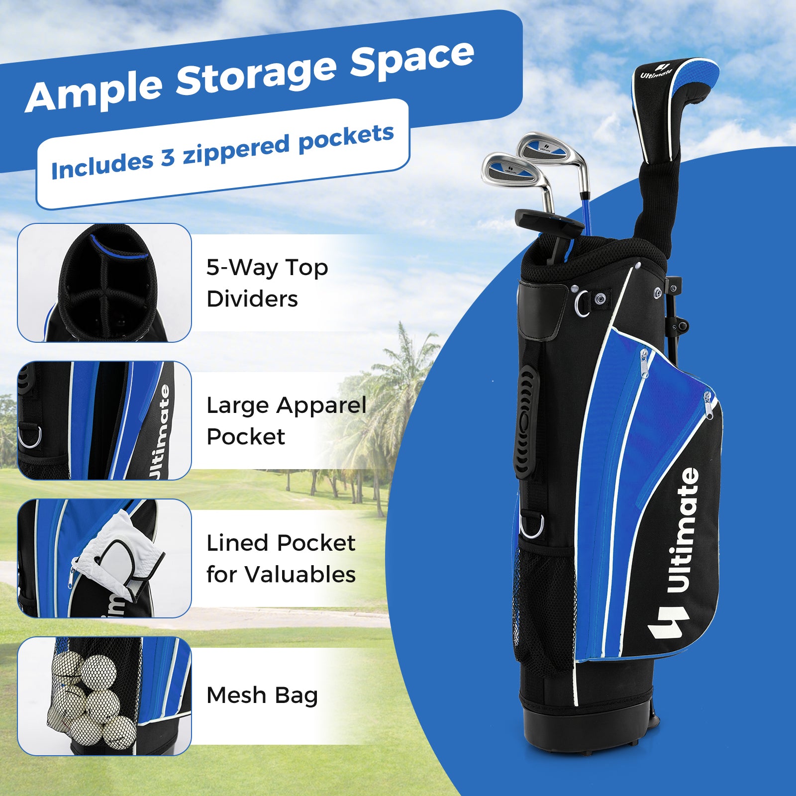 Junior Golf Club Set, Age 8-10, Blue Golf at Gallery Canada
