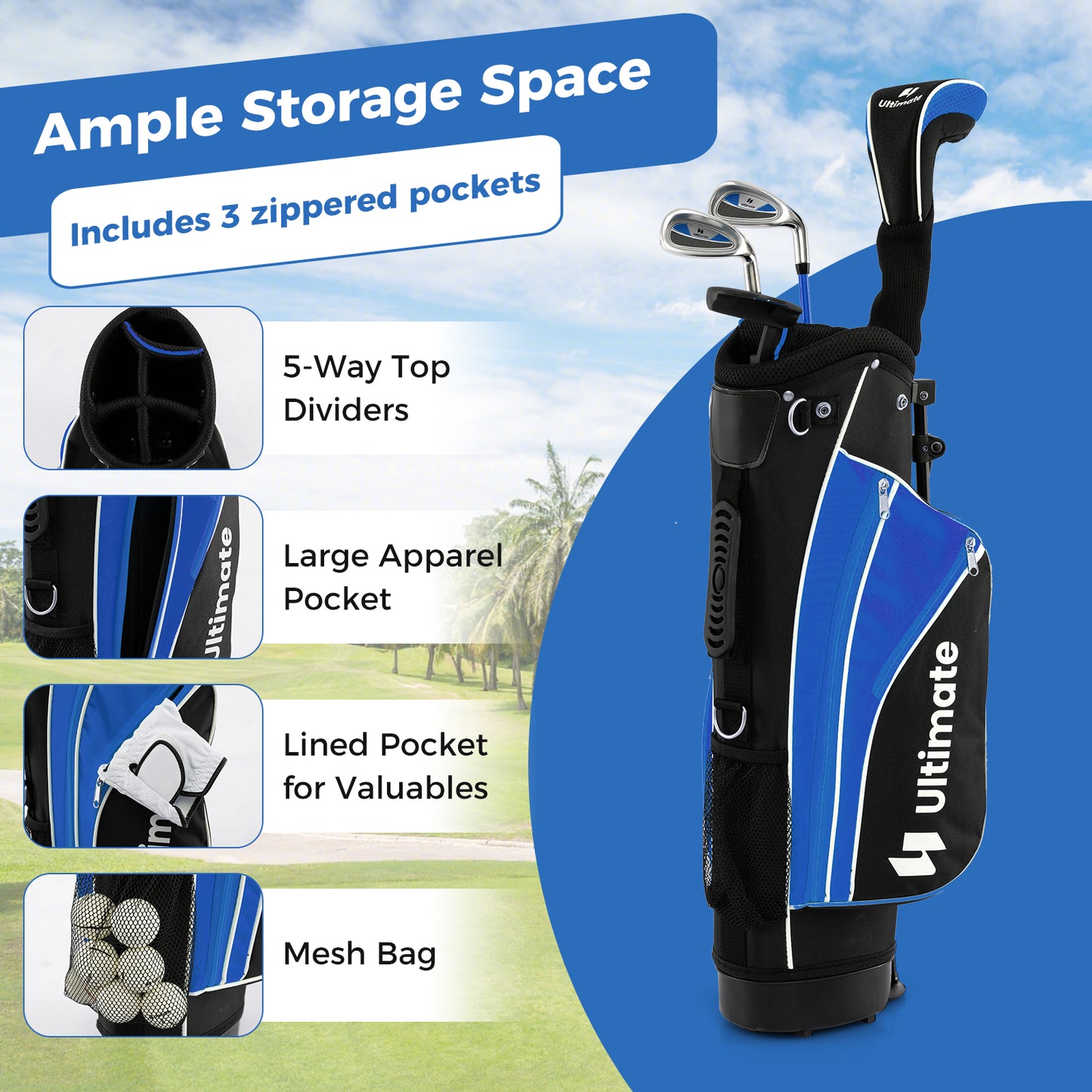 Junior Golf Club Set, Age 8-10, Blue Golf at Gallery Canada