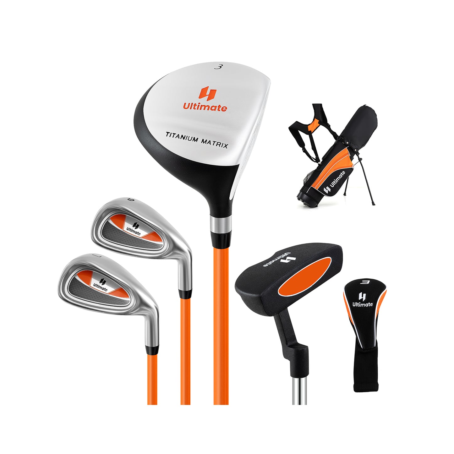 Junior Complete Golf Club Set for Age 8 to 10, Yellow Golf at Gallery Canada