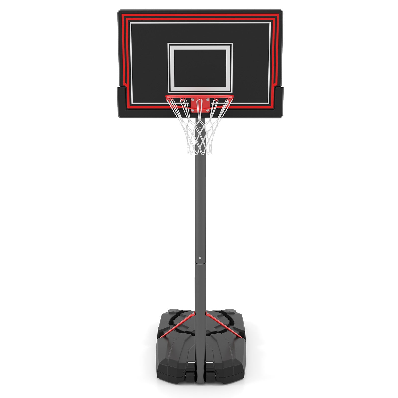 Portable Basketball Hoop with 7.5-10 FT Height Adjustable, Black Sport Equipments Black at Gallery Canada