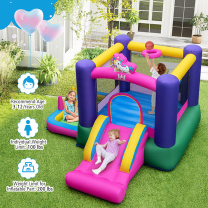 Inflatable Bounce House with Slide Splash Pool and Ring Tossing Games without Blower Bounce House at Gallery Canada