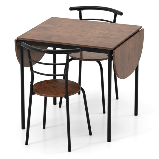 3-Piece Dining Set, 2 Chairs, Modern Kitchen Table, Brown Dining Room Sets Brown at Gallery Canada