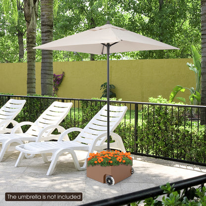 150 Pounds Patio Umbrella Base Stand Wheels Planter Outdoor, Coffee Outdoor Umbrella Bases at Gallery Canada