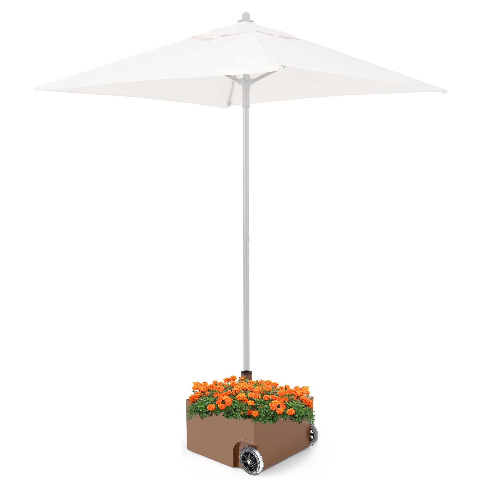 150 Pounds Patio Umbrella Base Stand Wheels Planter Outdoor, Coffee Outdoor Umbrella Bases at Gallery Canada