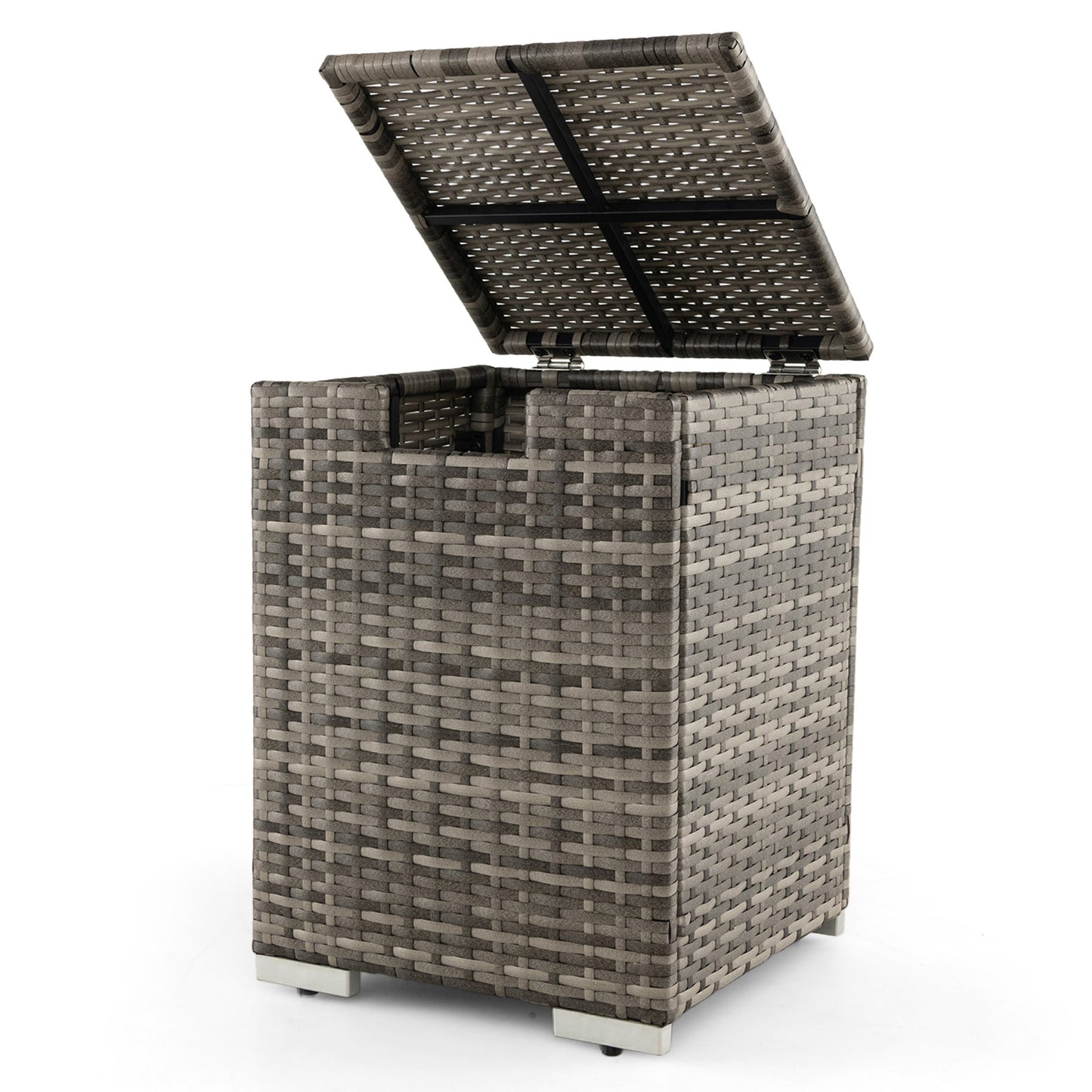 2-in-1 Patio Rattan Gas Propane Tank Cover for 20 lbs Propane Tanks, Gray Fire Pits at Gallery Canada