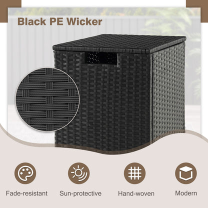 2-in-1 Patio Rattan Gas Propane Tank Cover for 20 lbs Propane Tanks, Black Fire Pits at Gallery Canada