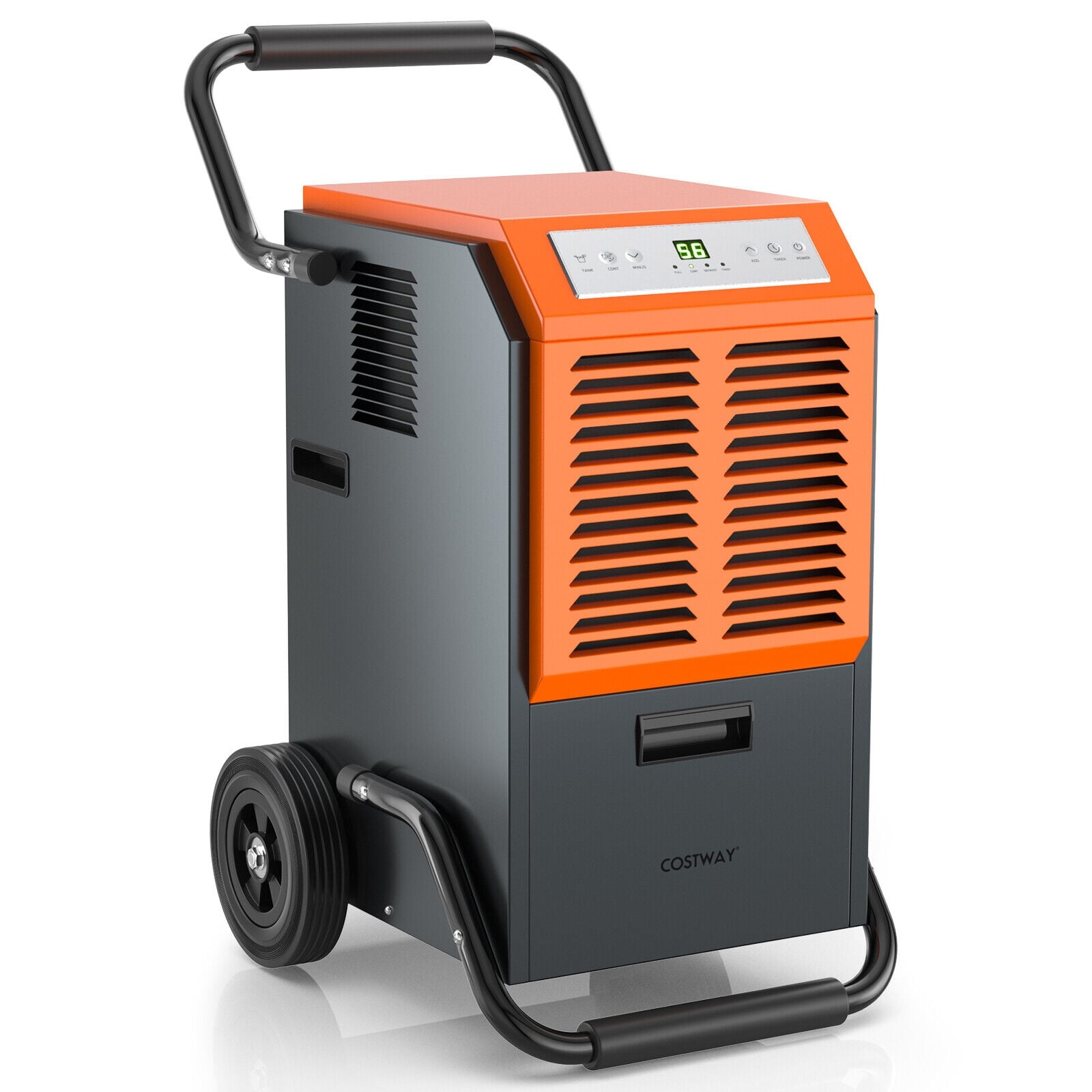 163 Pints Commercial Dehumidifier, With Drain Hose And Timer, Gray Dehumidifiers at Gallery Canada