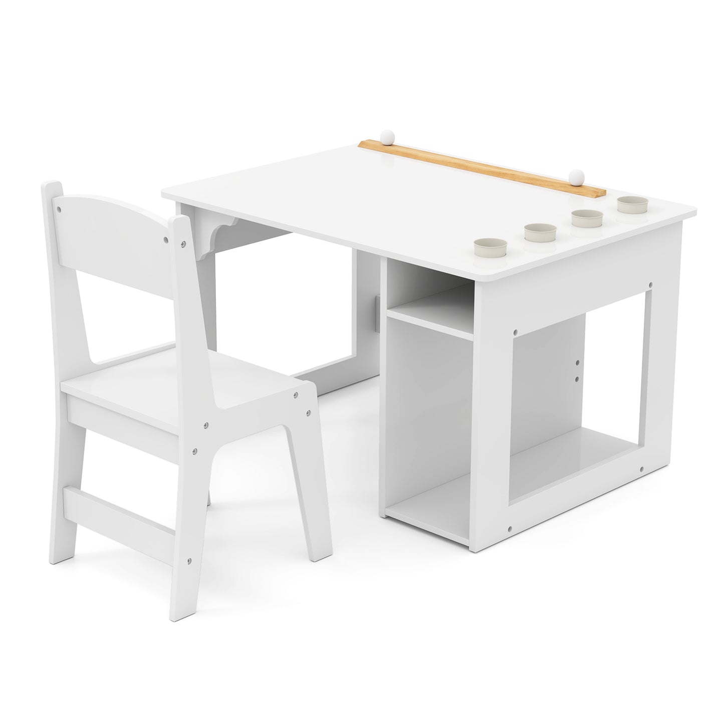 Kids Art Table And Chair Set, White