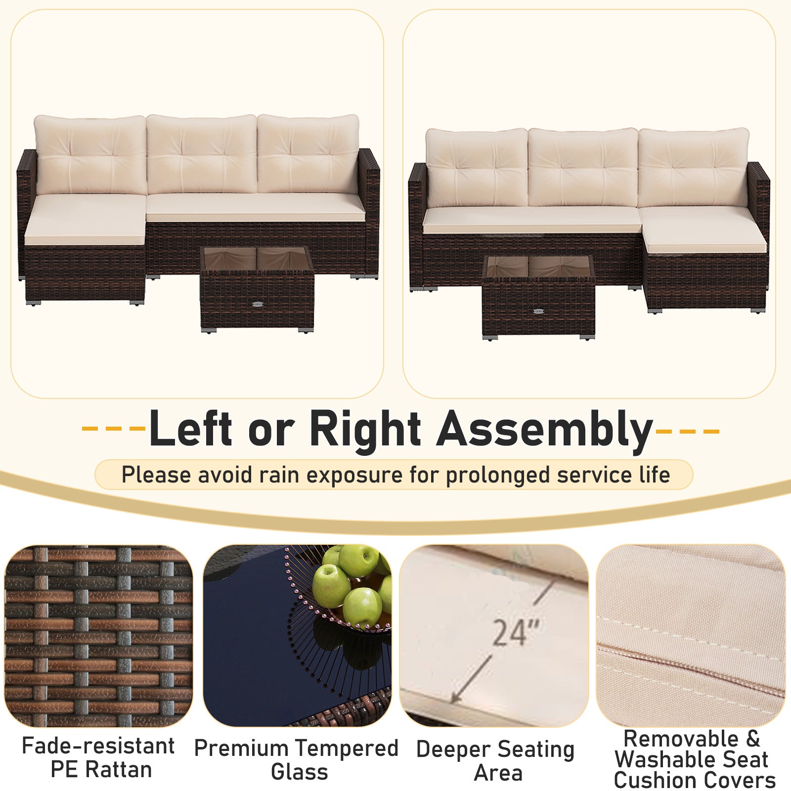 4 Pieces Outdoor Furniture Set with 32 Inch Fire Pit Table and Propane Tank Cover Patio Conversation Sets at Gallery Canada