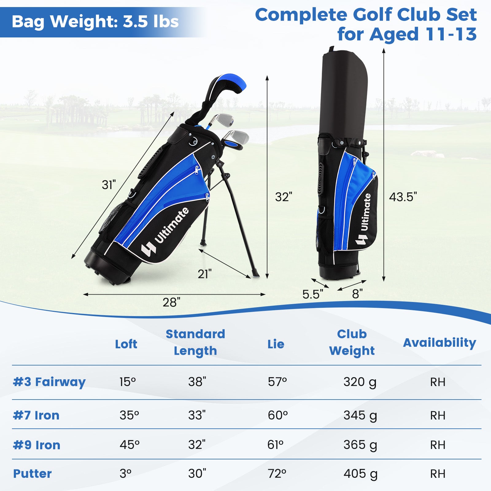 Complete Golf Club Set, Age 11-13, Blue Golf at Gallery Canada