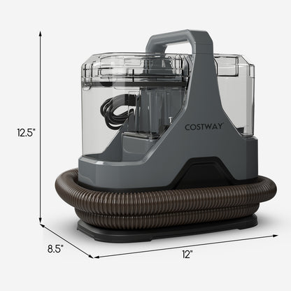 600W Upholstery Cleaner Machine with 15Kpa Powerful Suction and Versatile Attachments, Gray Vacuums & Cleaners at Gallery Canada