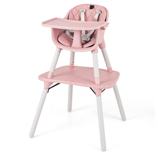 4-in-1 Convertible Toddler Table Chair Set, Pink