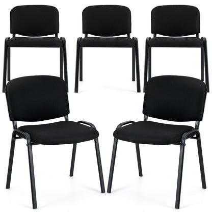 Office Chair with Metal Frame and Padded Cushions for Conference Room-Set of 5, Black Conference Chairs at Gallery Canada