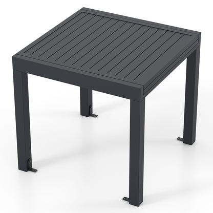 Expandable Patio Dining Table for 4-6 People-Grey, Gray Patio Tables at Gallery Canada