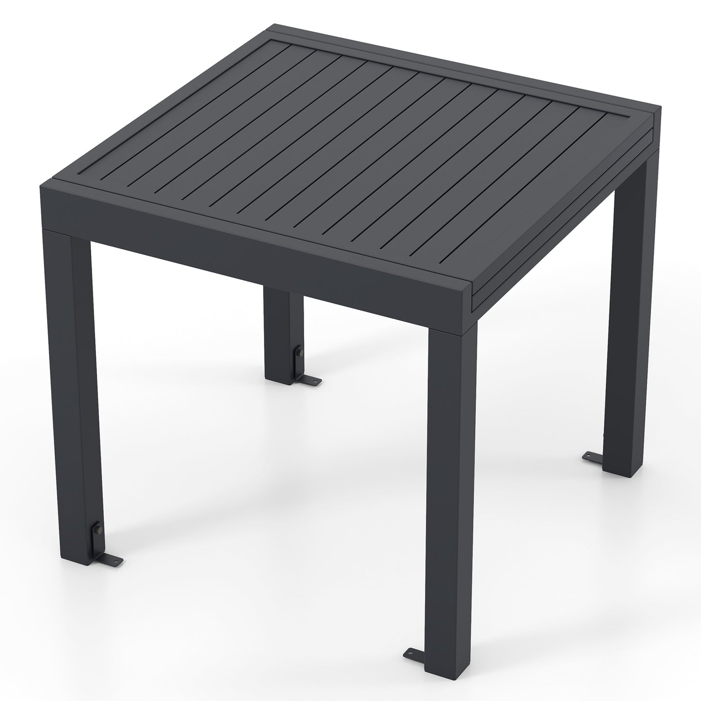 Expandable Patio Dining Table for 4-6 People-Grey, Gray Patio Tables Gray at Gallery Canada