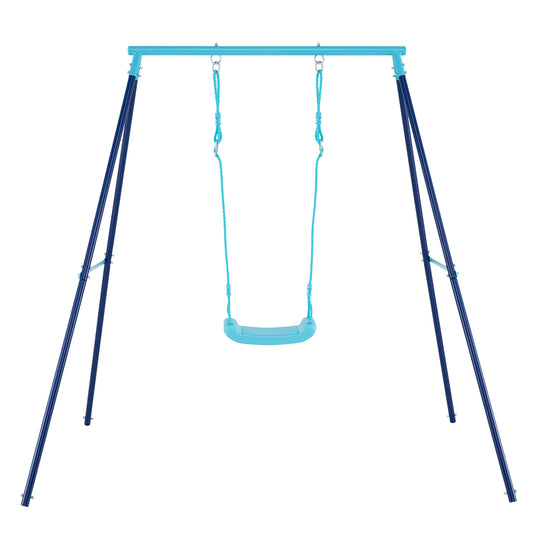 Heavy Duty Metal Toddler Swing Set With Stand, Blue Swing & Playsets Blue at Gallery Canada