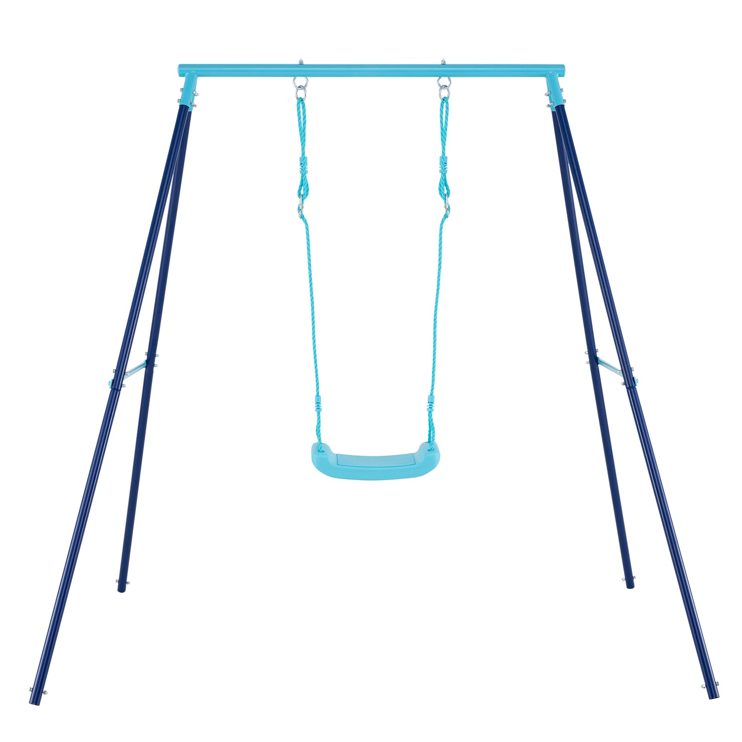 Outdoor Heavy Duty Metal Toddler Swing Set with Stand, Blue Swing & Playsets Blue at Gallery Canada