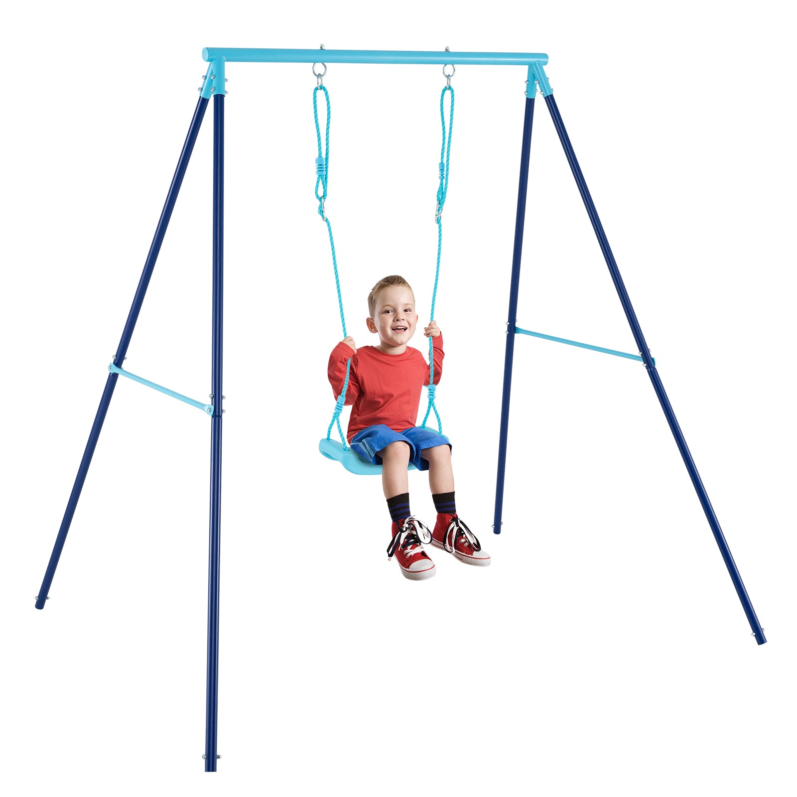 Outdoor Heavy Duty Metal Toddler Swing Set with Stand, Blue Swing & Playsets at Gallery Canada