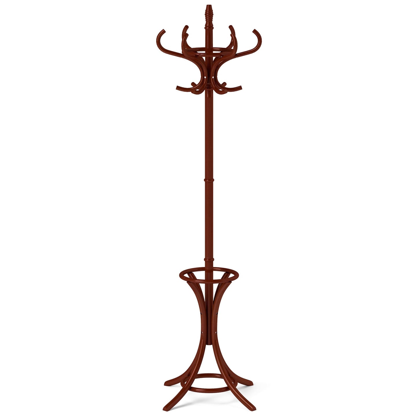 Wood Standing Hat Coat Rack With Umbrella Stand, Brown Coat Racks & Hall Trees Brown at Gallery Canada